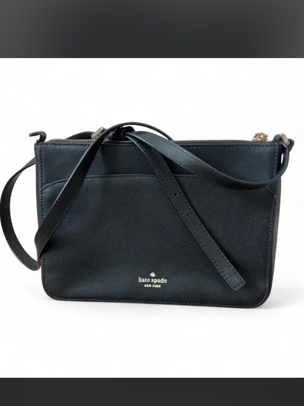 Kate Spade Adel Crossbody Bag Black Leather Strap Needs Repair